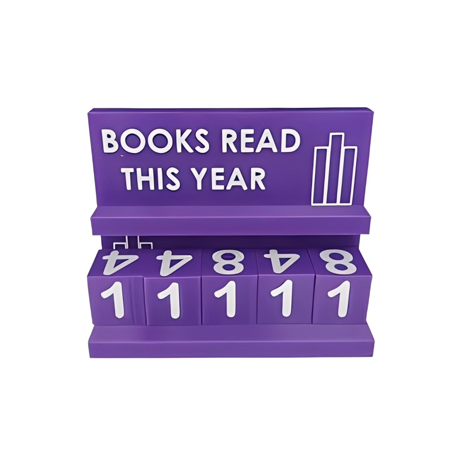 

Книги для чтения в этом году для постановки задачи этого года, счетчик книг, подарок-вызов для книголюбов One Size фиолетовый