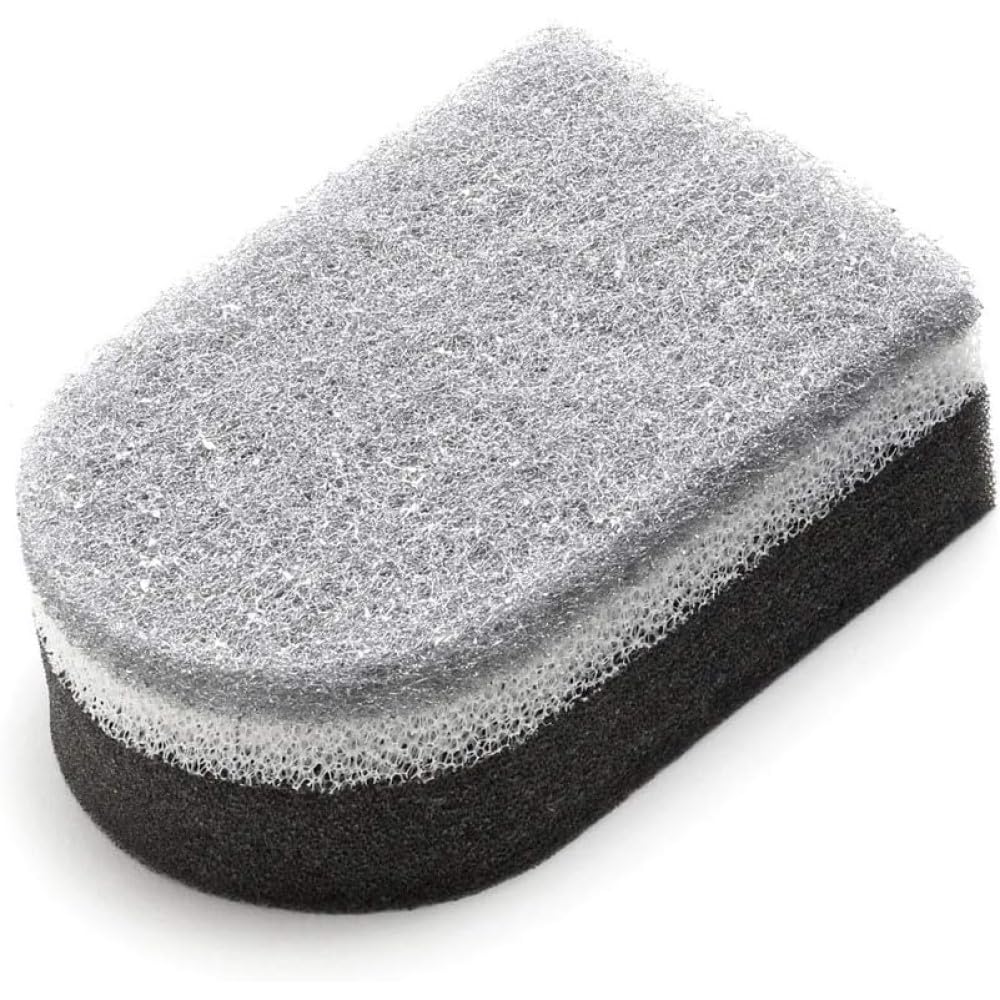 PRESSENCE Sponge for Polishing Dishware Foaming Frying Pan Pot Stainless Steel Sponge Kitchen Durable Gray Set of 10 16199904