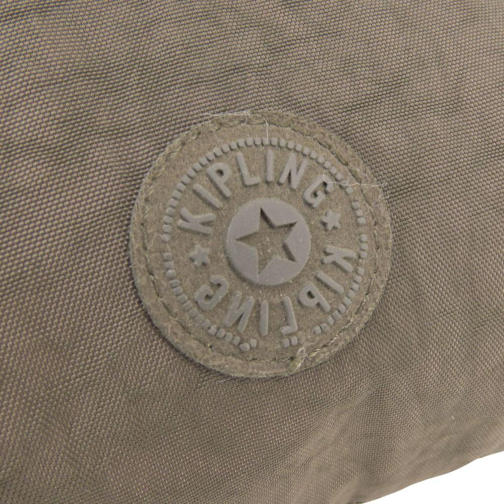 Used Kipling Shoulder Bag K13335-740 Nylon Dark brown Gorilla Charm