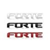 Car Styling 3D Chrome Metal FORTE Letter Logo Car Body Sticker Fender Side Emblem Rear Trunk Badge Decor Auto Accessories