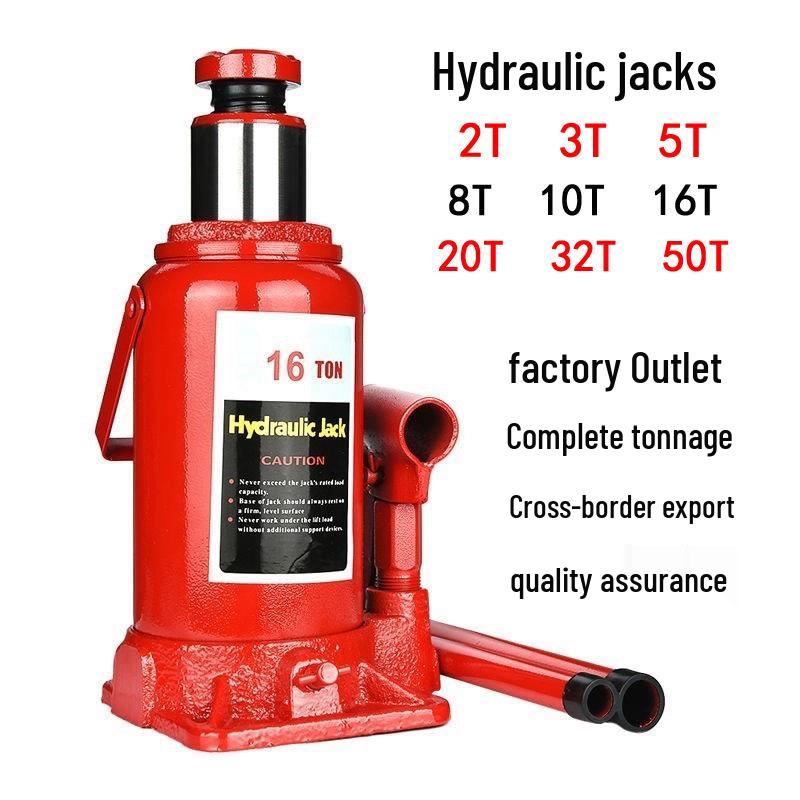 Hydraulic Vehicle Jack: 5-ton To 50-ton Capacity, Low-Profile Hand Crank, 10T To 32T Vertical Oil Pressure