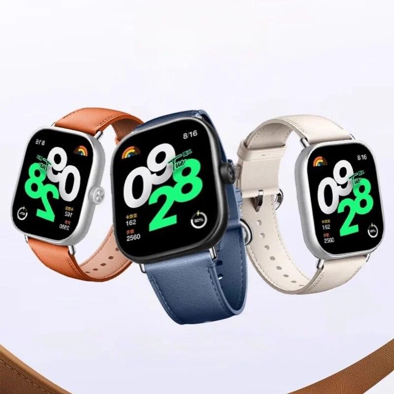For Xiaomi Redmi Watch 6 5 4 Luxury Leather Strap Smart Watch xiaomi band 8Pro/9pro Band Wristband Breathable Bracelet Belt correa Accessories