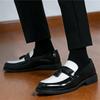 New Pointed Whie Black Red Mixed Tassels Wedding Formal Leather Shoes for Men Casual Platform Loafers Homecoming Dress Footwear