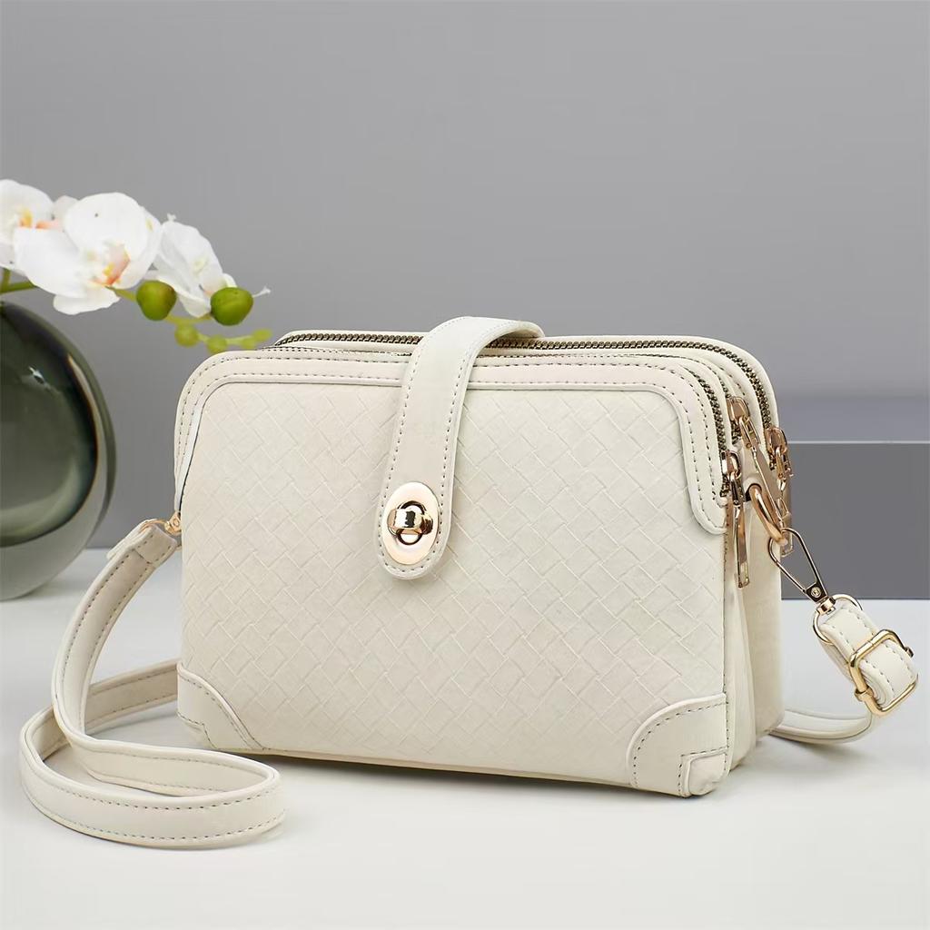 Nowa Modna Torebka z Delikatnym Zapachem Makaronik Casualowa Diamentowa Torba na Ramię Wielowarstwowa o Dużej Pojemności Torba Listonoszka