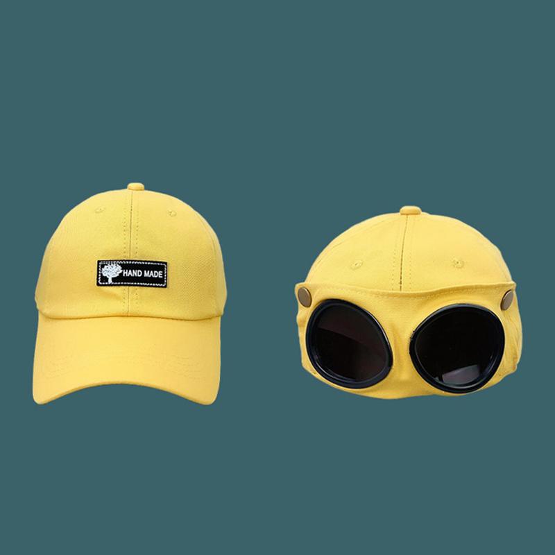 {Pilot} Hat Creative Men'S Glasses Cap Sunglasses Sunshade Wild Baseball Cap