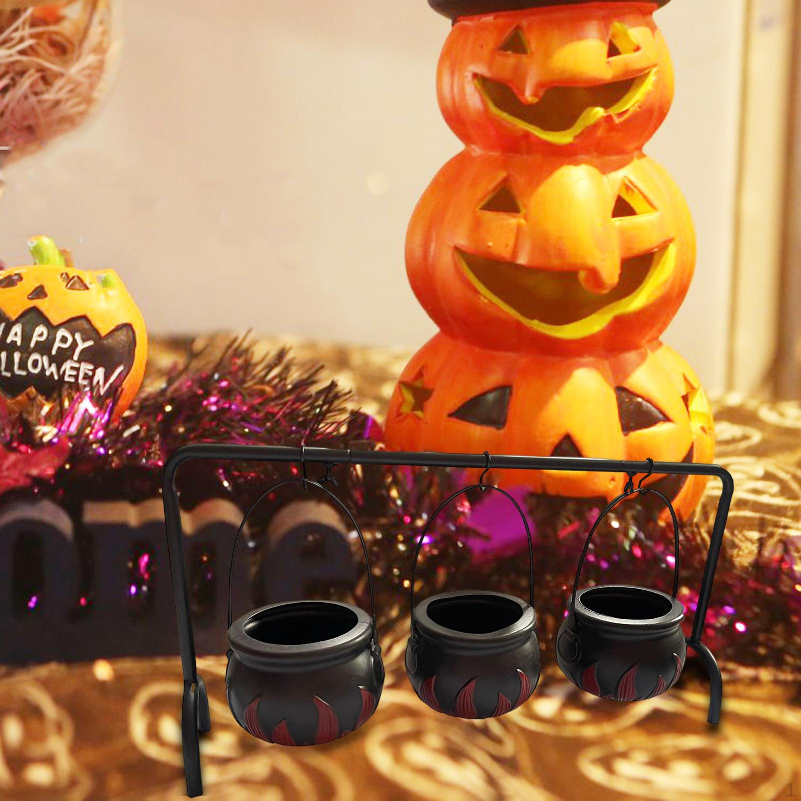 

Enchanting Halloween Witch Candy Holder for Festive Home Decor Black Red Flame
