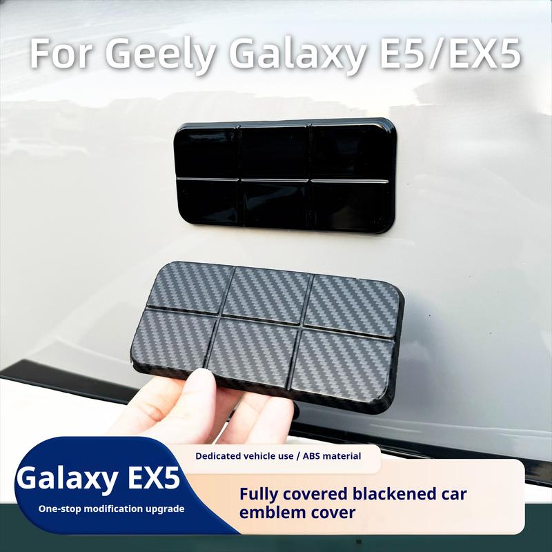For Geely Galaxy E5 EX5 Car Emblem Blackening Modification Accessory Black Warrior Decor Steering Wheel Emblem Front Car Emblem