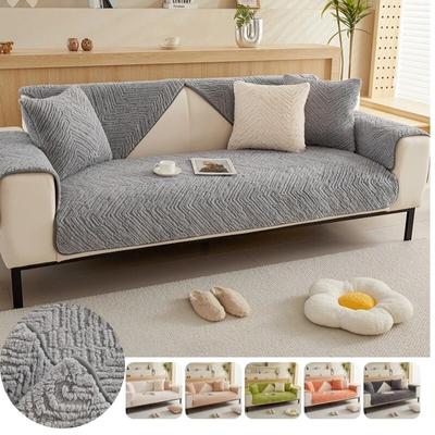 Tjocka Jacquard Sofföverdrag för Vardagsrum Halkfri Dammtät Soffa Kudde Handduk Universal Vinter Varm Soffhandduk Heminredning