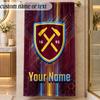 Beach TowelWest Ham United FC Custom Name Text Personalized Soft Towel for Beach Pool Indoor Home Decor Gift