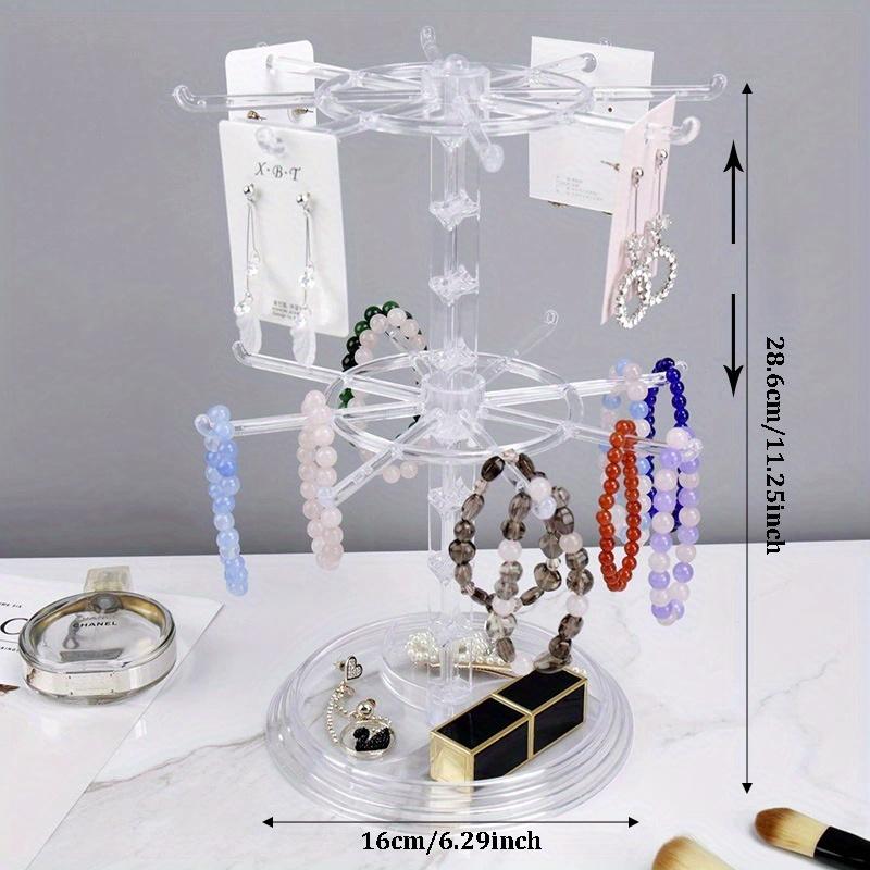 Rotating Jewelry Display Stand, Necklace Holder, Jewelry Tree Stand, DIY Organizer for Bracelets, Necklaces