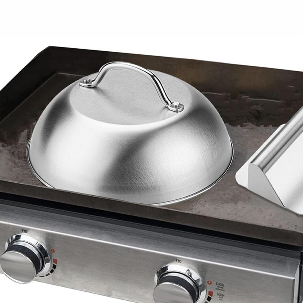 Nuova Copertura per Hamburger Multiuso Cupola per Sciogliere il Formaggio Coperchi per Pentole Rotonde Copertura Utensili da Cucina Barbecue Hamburger per Polpette Teppanyaki Cottura