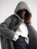 Women's Long Plush Warm Faux Fur Hooded Teddy Jacket Coat Plus Size Overcoat Outerwears