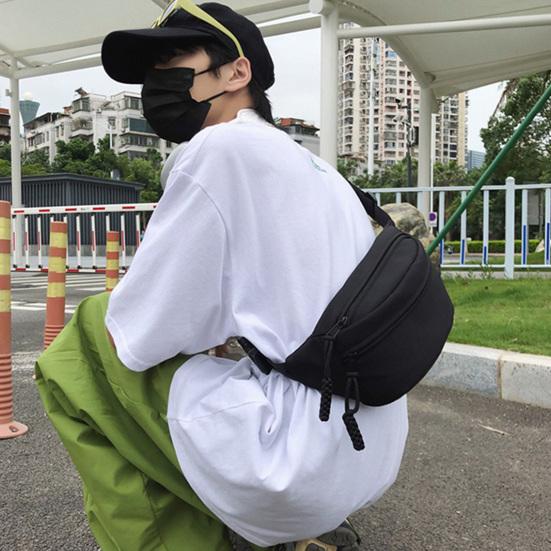 Crossbody Fanny Pack for Women Men Waist Bag Pack with Adjustable Strap Solid Color Belt Bag Pack for Daily Outings Travel