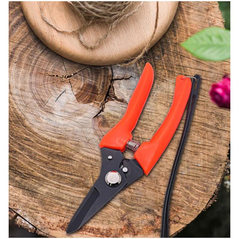 Stainless Steel Blade Tree Branch Repair Shear PVC Handle Clipper Gardens Blackening Pruning Scissor Hand Tools for Gardening