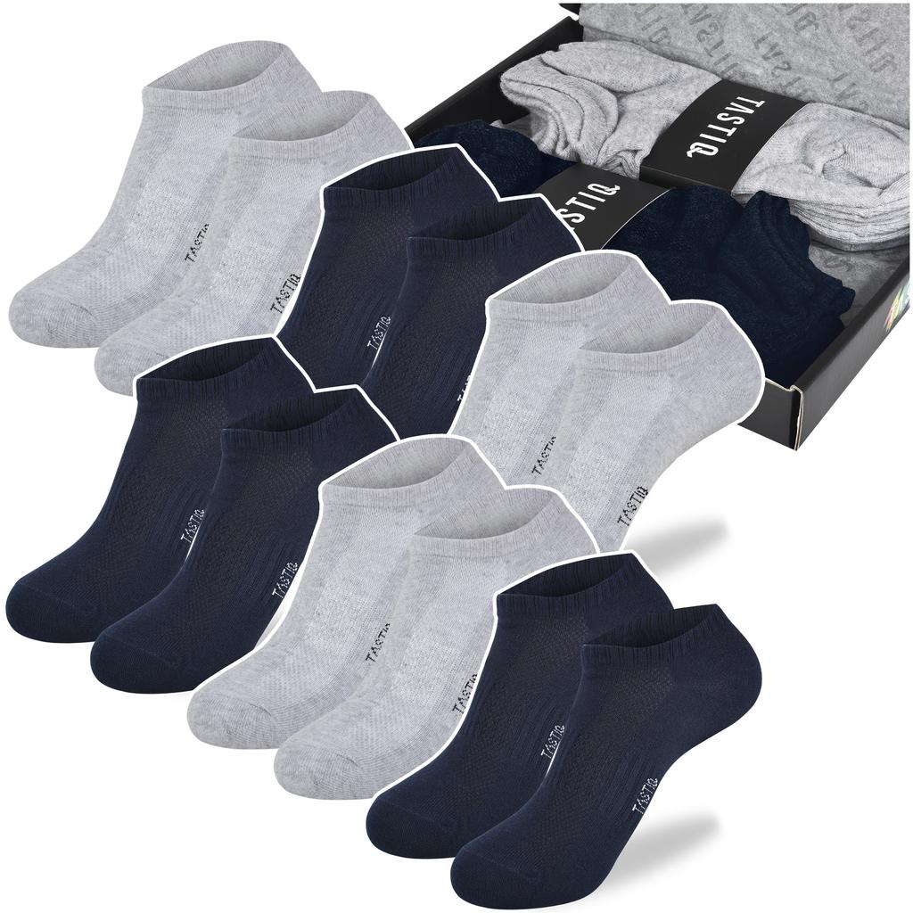 TASTIQ PREMIUM Men's Ankle Socks MIX NAVY Cotton 6 Pairs
