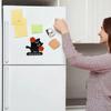 3D Printed Refrigerator Magnet, Black Animals Throwing Handkerchief Manually Movable Refrigerator Magnet