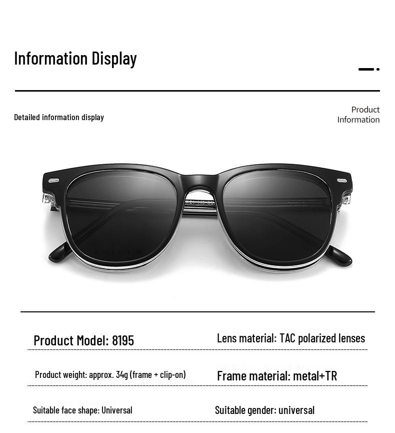 2024 Polarized Clip-On Myopia Sunglasses: Portable Dual-Use Flip-Up Design