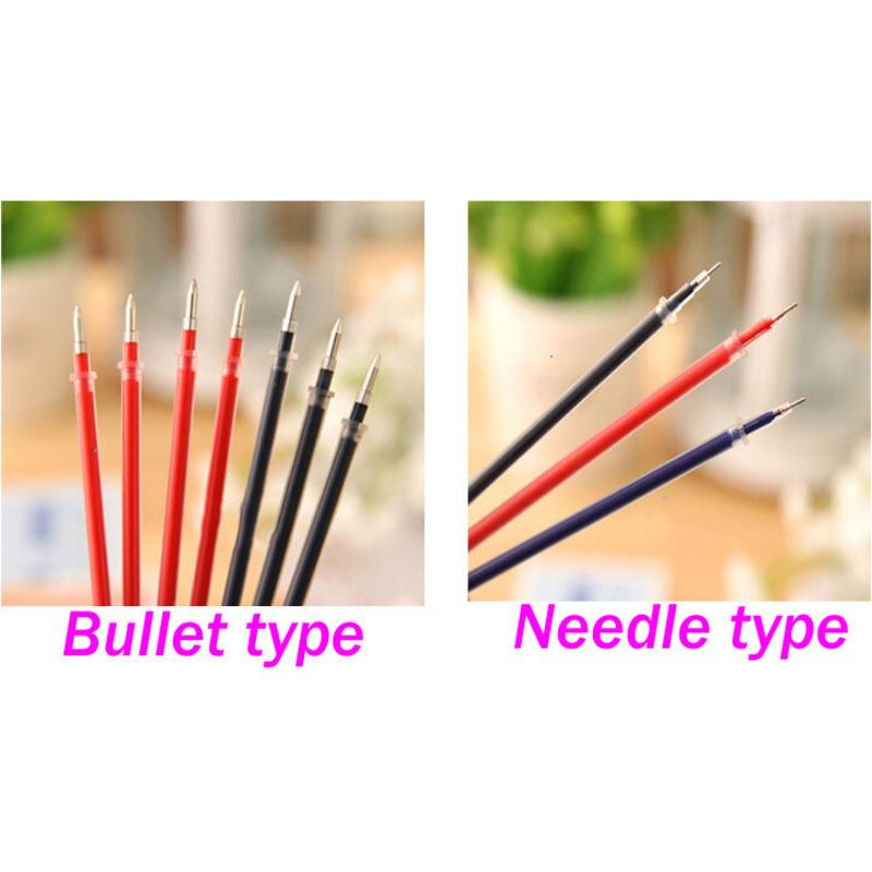 0.5mm 20pcs/set Gel Pen Refill Office Signature Rods Red Blue Black Ink Office School Stationery Writing Supplies Handles Needle