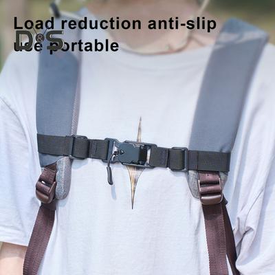 Outdoor Backpack Chest Strap Heavy Duty Adjustable Camping Backpacking Hiking Backpack Magnetic Quick Release Buckle Fixing Strap Anti-slip Chest Belt