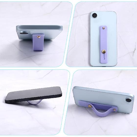 6 Pcs Telescopic Finger Strap Silicone Strap for Phone Cell Phones Straps Grip Holder Back Hand Band Phone Holder Grip Portable Finger Straps for