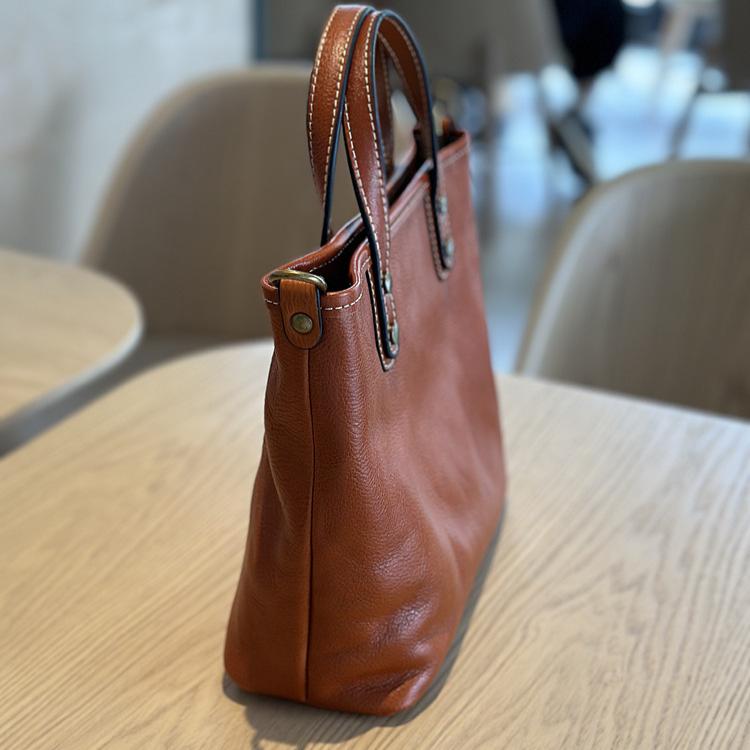 Johnature Leisure Large Capacity Handbag Retro Simple Genuine Leather Shoulder Bags Commuting Versatile Women's Bag