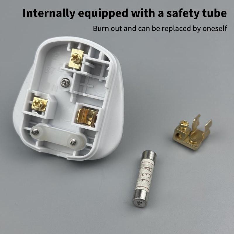 Inghilterra Spina di Alimentazione Rimovibile Bianco Nero 3 Pin Spina di Rete UK 13A Assemblaggio Elettrodomestico Cavo di Alimentazione Fusibile Connettore Cablaggio
