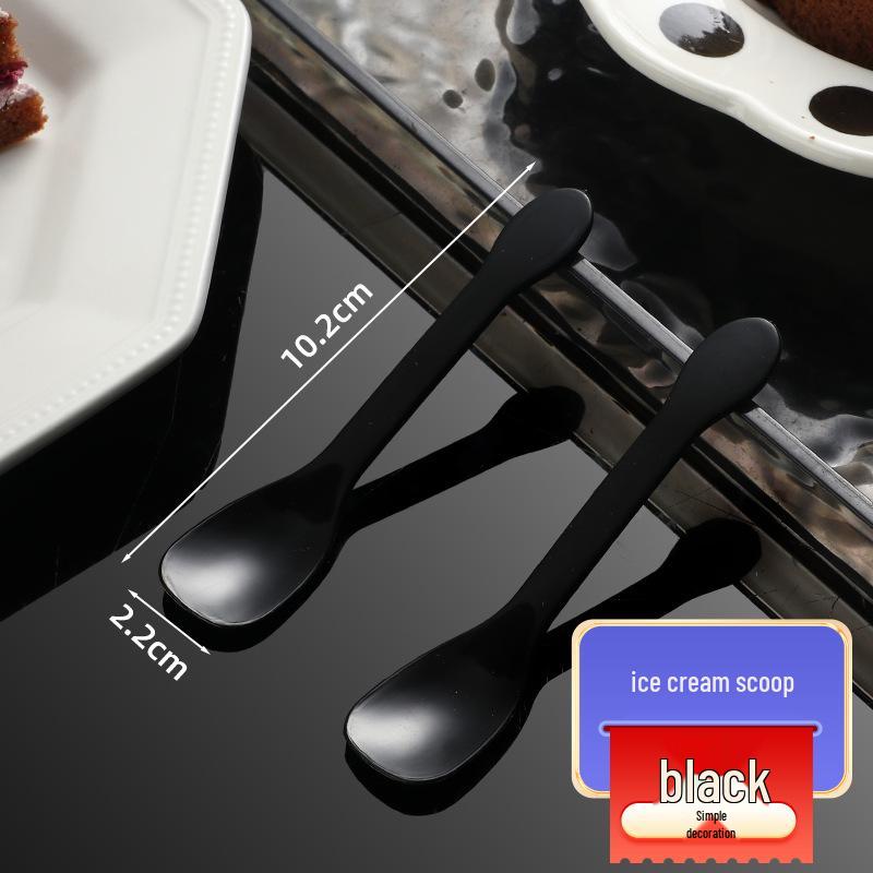 Disposable Thickened Plastic Spoon for Dessert, Ice Cream, Popsicle, Jelly, Pudding, Fruit, & Salad