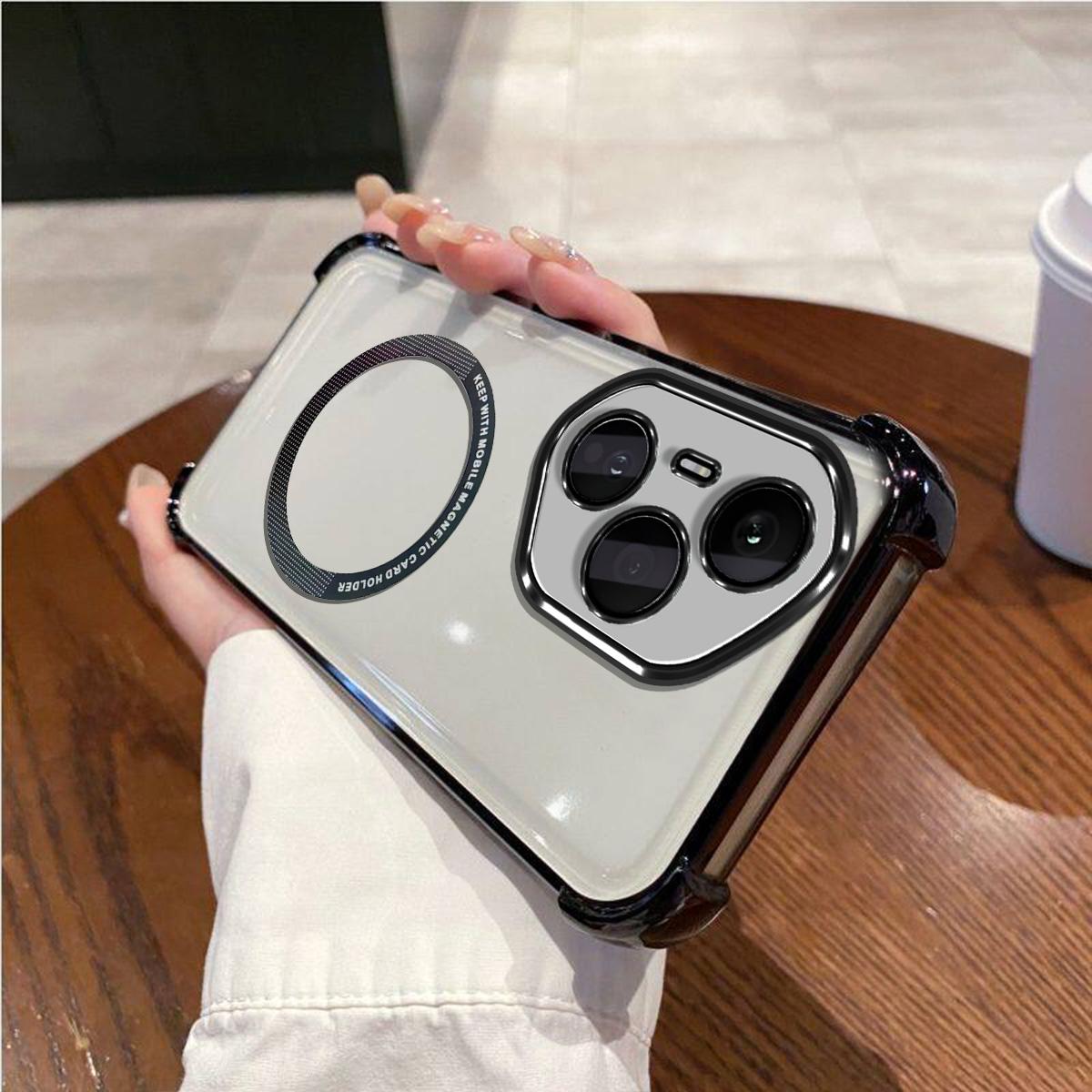 Case for HONOR 400 Pro Clear Magnetic Casing Electroplated Lens Frame Phone Cover HONOR 400 Pro
