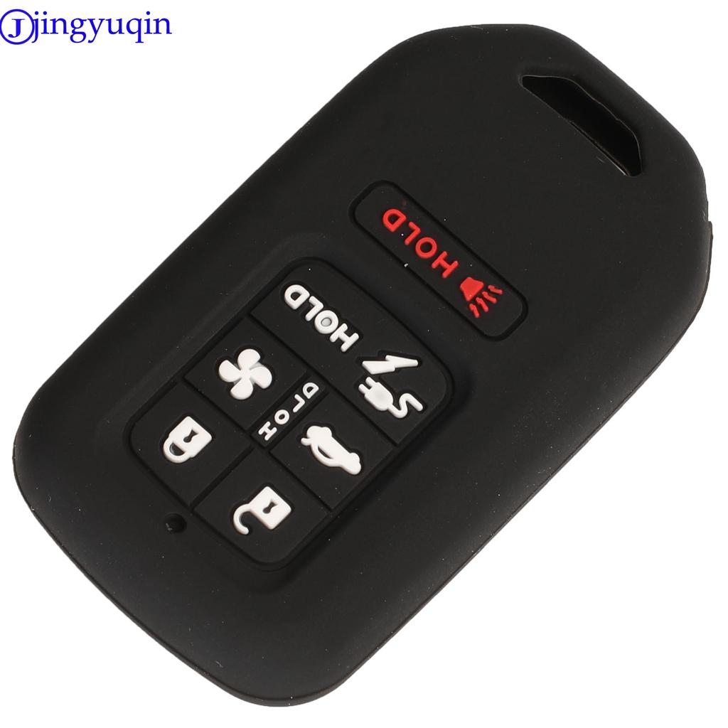 Jingyuqin 6B Remote Car Key Silicone Cover Case for Honda Civic Accord Pilot CRV 2015 2016 2017 2018 Holder Styling