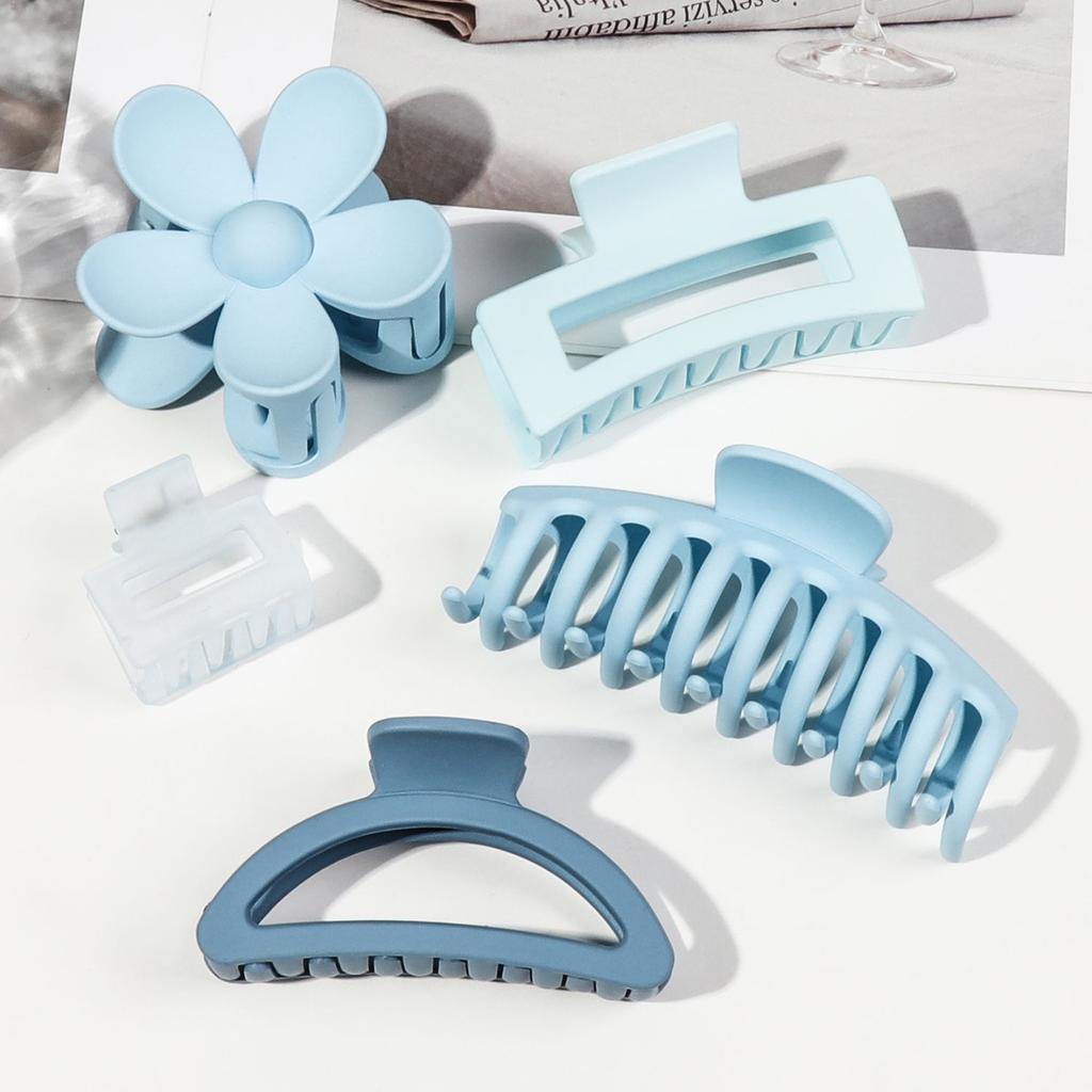 Summer Flower Hair Claws Elegant,Purple Multi-Styles Hairpins Barrette,Non-Slip Fashion Headwear for Women Girls Hair Accessory