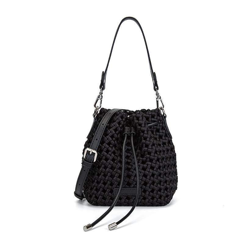 Customized windmill knot handbag,-style handmade woven bag, mini shoulder bucket crossbody bag wholesale Pieces