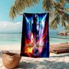 1PC Custom Name "Your Name: Soccer Trophy" Beach Towel Highly Absorbent And Sand-Resistant Towel for Swimming, Pool, Yoga, And Travel Lightweight