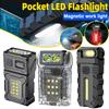 Lanterna LED de Bolso Recarregável Mini Luz EDC Tocha Luz de Trabalho Magnética para Camping ao Ar Livre Emergência e Uso Diário