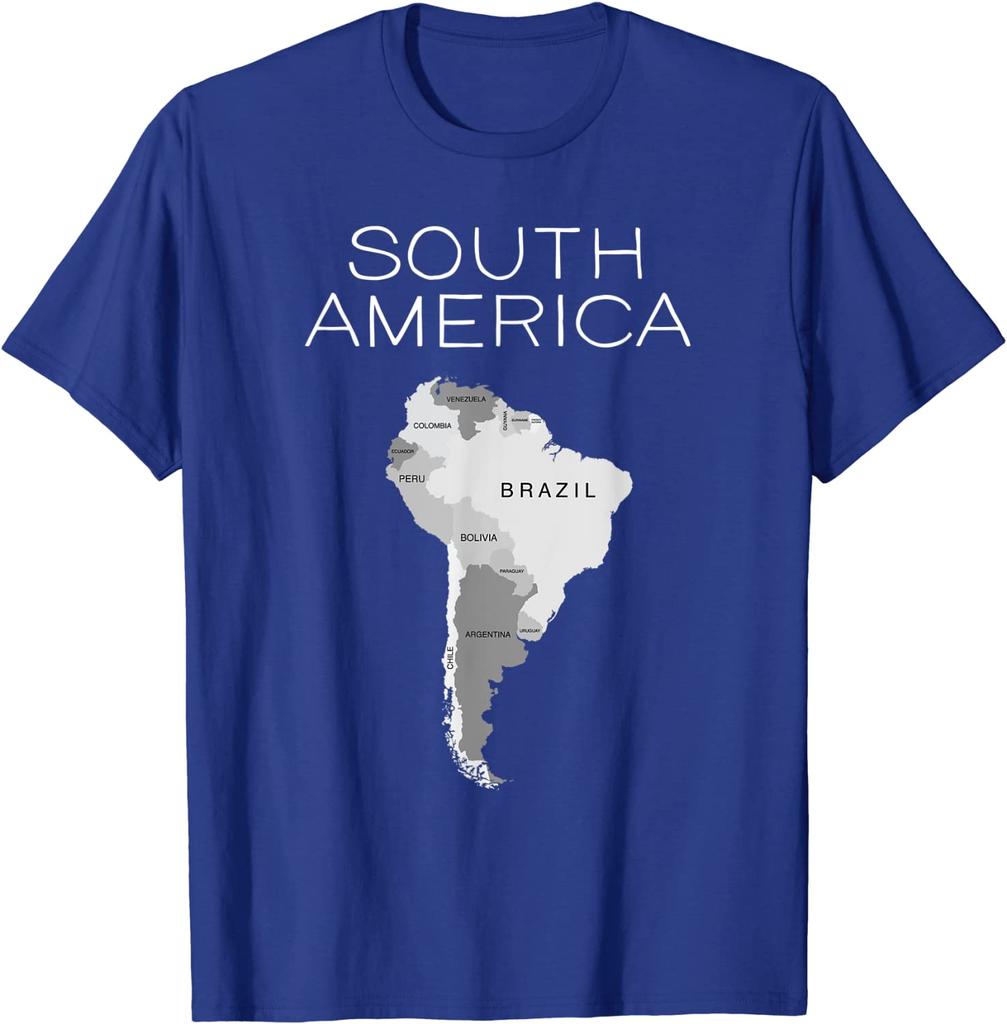 South America Argentina Bolivia Brazil Chile Uruguay Men T-Shirt Short Casual O-Neck Men Clothing