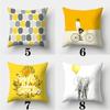 Yellow series Pillowcase 45cmX45cm Square Sofa Pillow Cover Creative Sun Flower Cushion