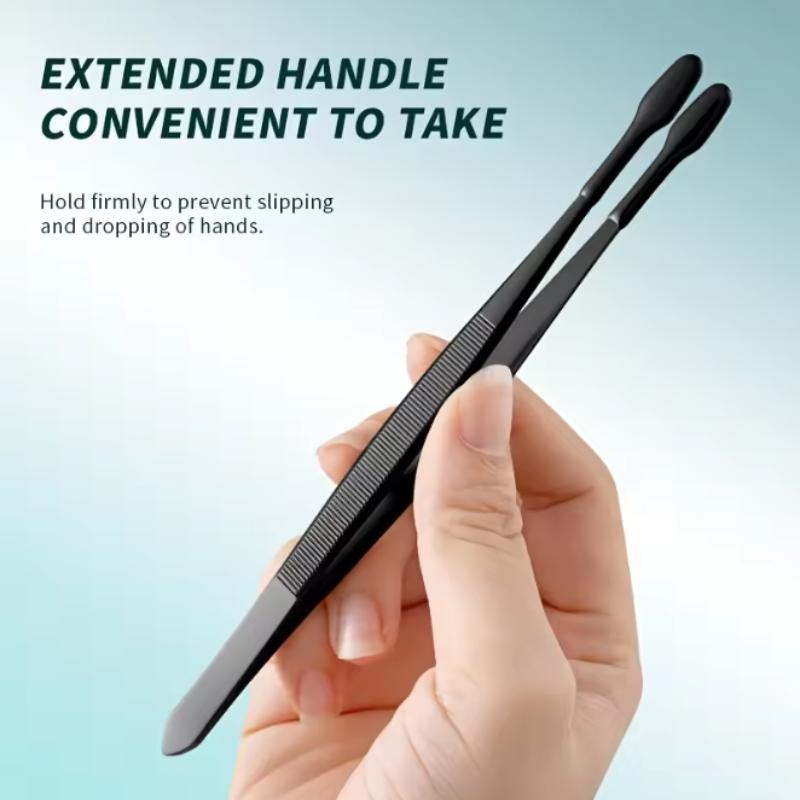 2/3/5Pcs Tweezers With Rubber Tips Stamp Clip False Eyelash Tweezers Rubber Pvc Flat Tip Bent Tip Tweezers Clamping Tool