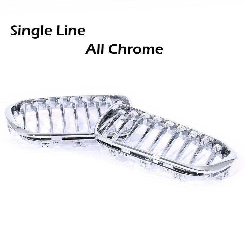 Single Slat Line Kidney Grille Gloss Matte Black Chrome M Grille For BMW 1 Series F20 F21 Facelift 2015-2019 118d 120i M135 QCYZR1