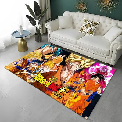 Tappeto Tappetino Anime Gioco Cartoon D-Dragon Ball per Stanza dei Giochi Camera da Letto Soggiorno Divano Decorazioni per la Casa, Tappeto per Area Bambini Tappetino Antiscivolo per Pavimento