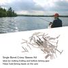 100 Pcs Single Barrel Crimp Sleeves Kit Corrosion Resistant Stainless Steel Crimp Sleeves Connector Kit for Fishing