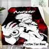 Custom Name Powerful Anime Jujutsu Blanket  Ideal Bedding Blanket Perfect for Travel, Camping, Living Rooms, Offices, Sofas, Fan Christmas gift