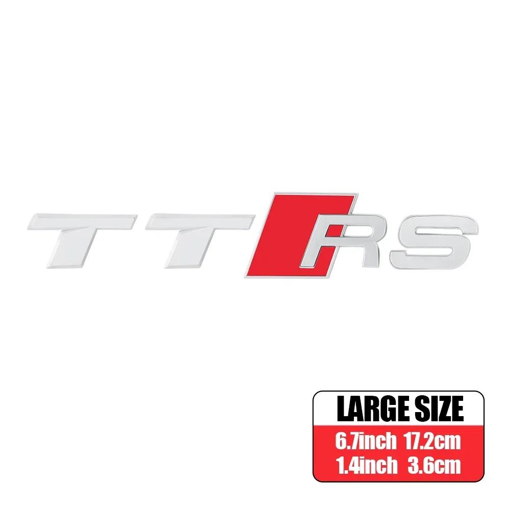 For Audi RS3 1PCS 3D ABS Car Tail Badge Rear Trunk Emblem Decoration Sticker Auto Modification Accessories for Audi TTS TTRS Logo Trim Decal