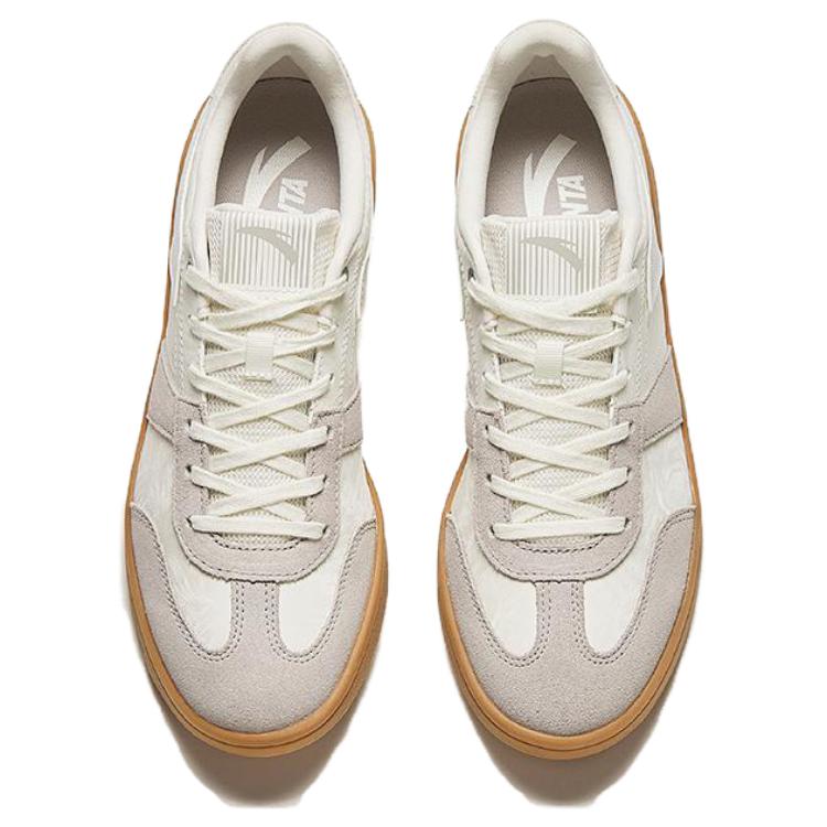 New Anta German Training Lightweight Low-Top Skateboard Shoes Women's White Gray 922428005-1