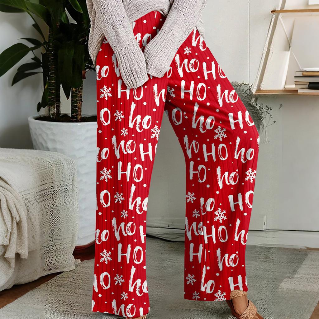 Pajama Pants, Sleepwear, Casual Drawstring Elastic Waist Pants, Comfortable Straight-leg Loose Pants