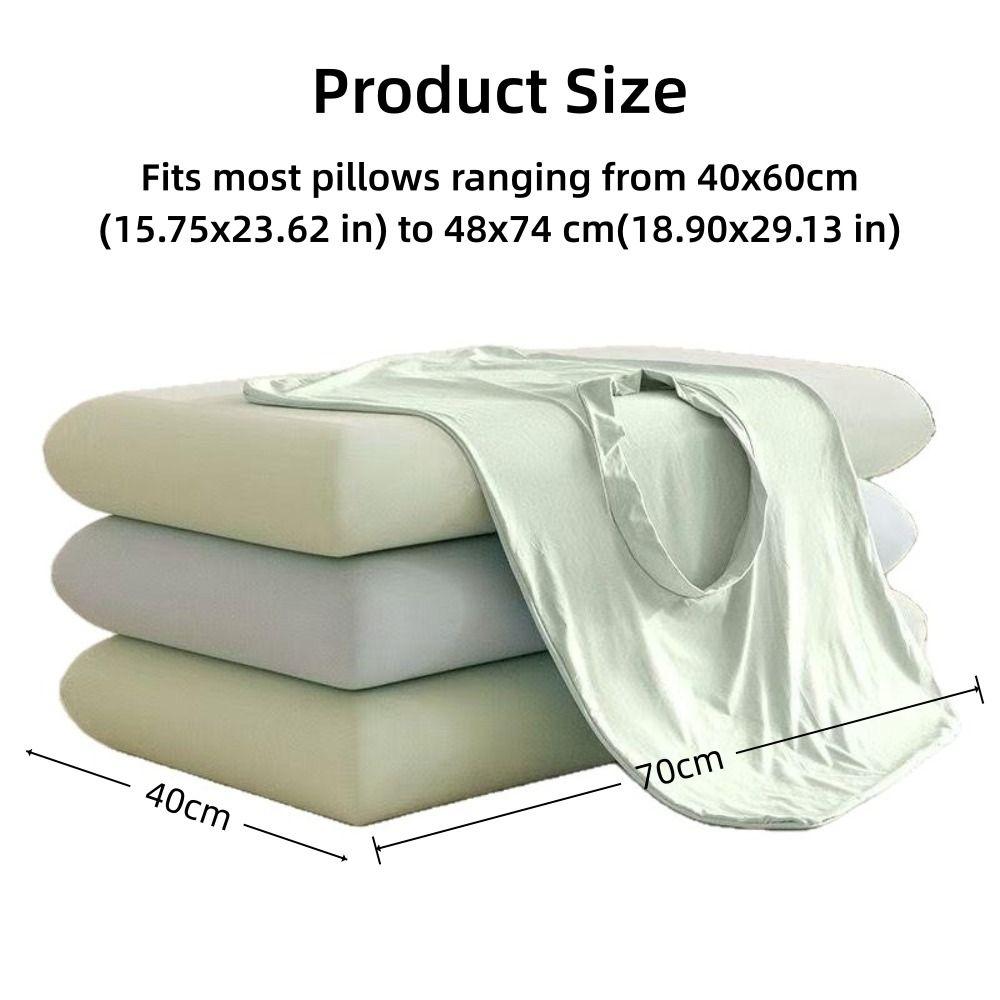 2pcs Cooling Ice Feel Silk Pillowcase Breathable 40x70 Pillow Slipcover Smooth Surface Lightweight Pillow Cover Hair Skin Care