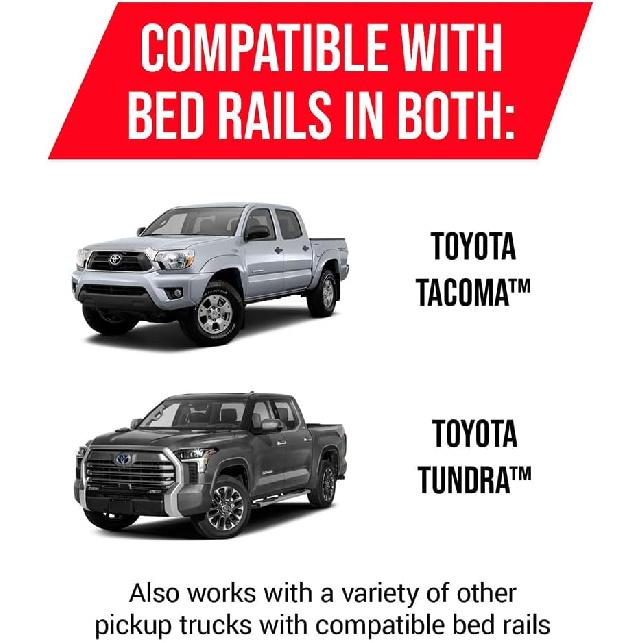 LE KAPMOZ T Slot Nuts For Toyota Tacoma Bed Rails Cleats Bed Rack Rail Accessories For Tundra Pickup Truck Deck Bike Mount W/Stainless Button Socket