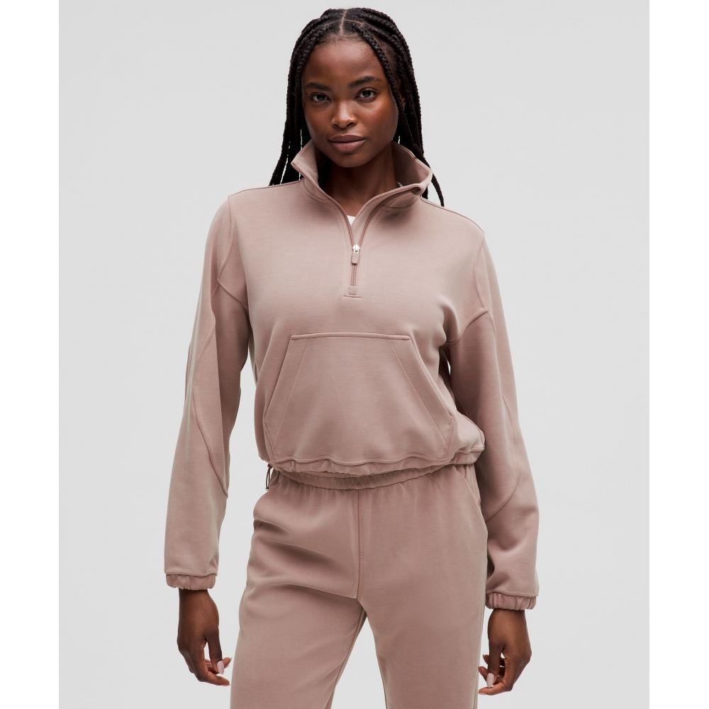 

Lululemon Brushed Softstreme Half Zip Twilight Rose 0