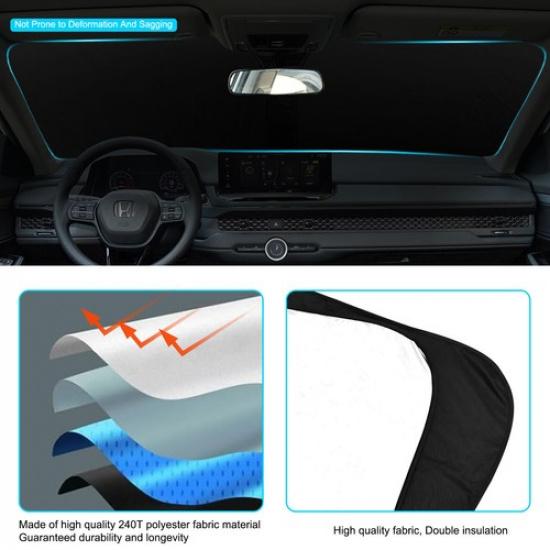 Car Windshield Sun Shade UV Block Shield Cover Black For Honda Accord -2025