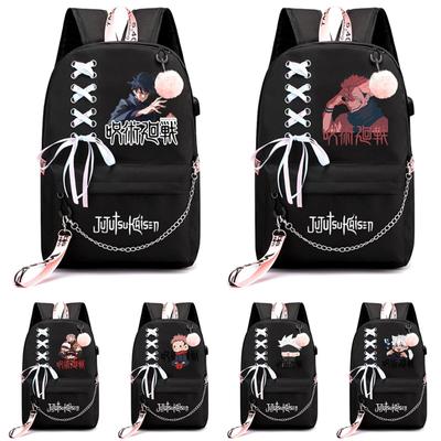 Anime Backpack Printed School Bag Teenager Student Cartoon Bookbag Outdoor Knapsack Kids Boy Girl Rucksack