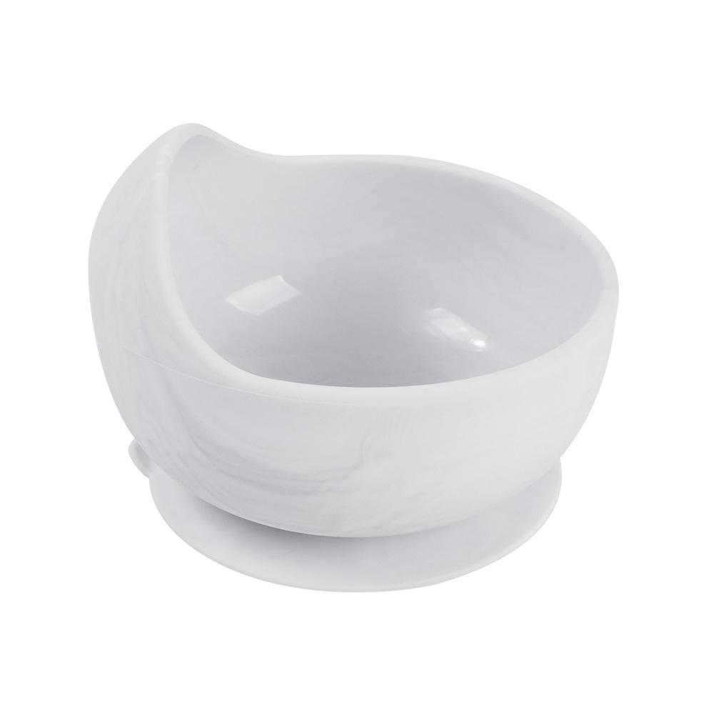 Silicone Baby Bowl & Spoon Set with Wooden Handle and Suction Cup