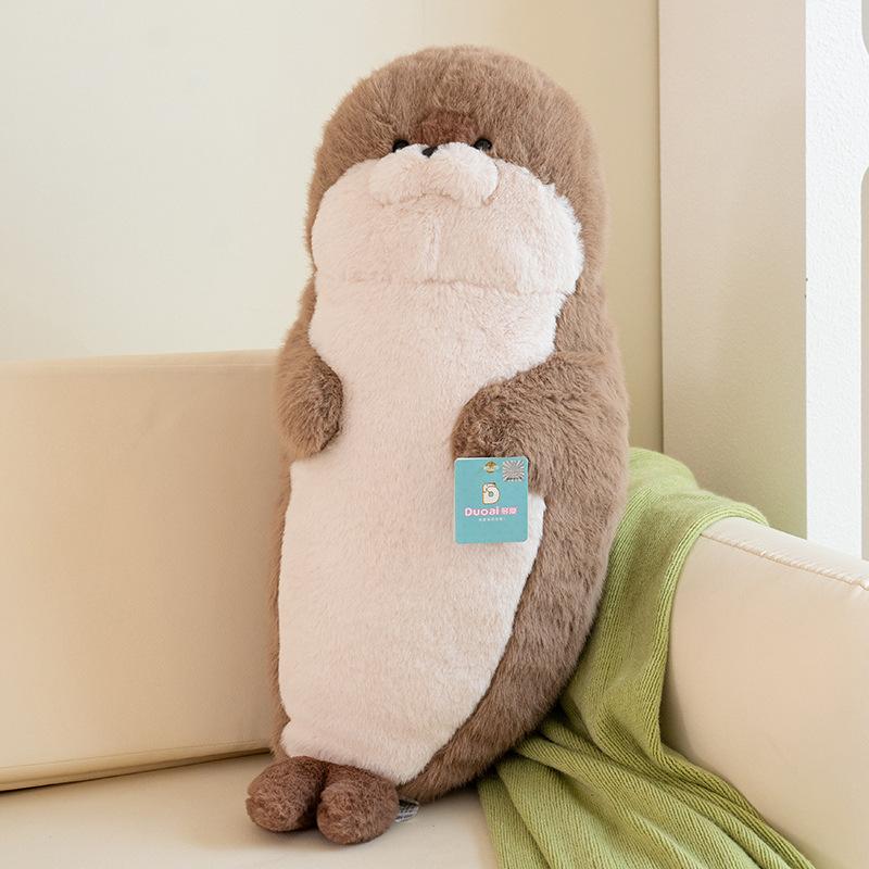 

Sea Otter Seal Plush Toy Long Pillow Sofa Home Decoration Gift Soft Pp Cotton 70CM/27.56in коричневый